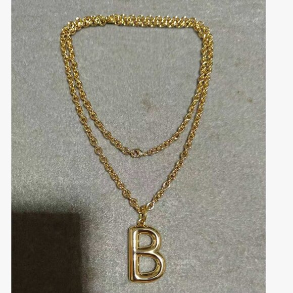 Roxanne Assoulin The Very Big Puffy Initial Necklace with Charm B/D/E/G/H - Picture 6 of 10